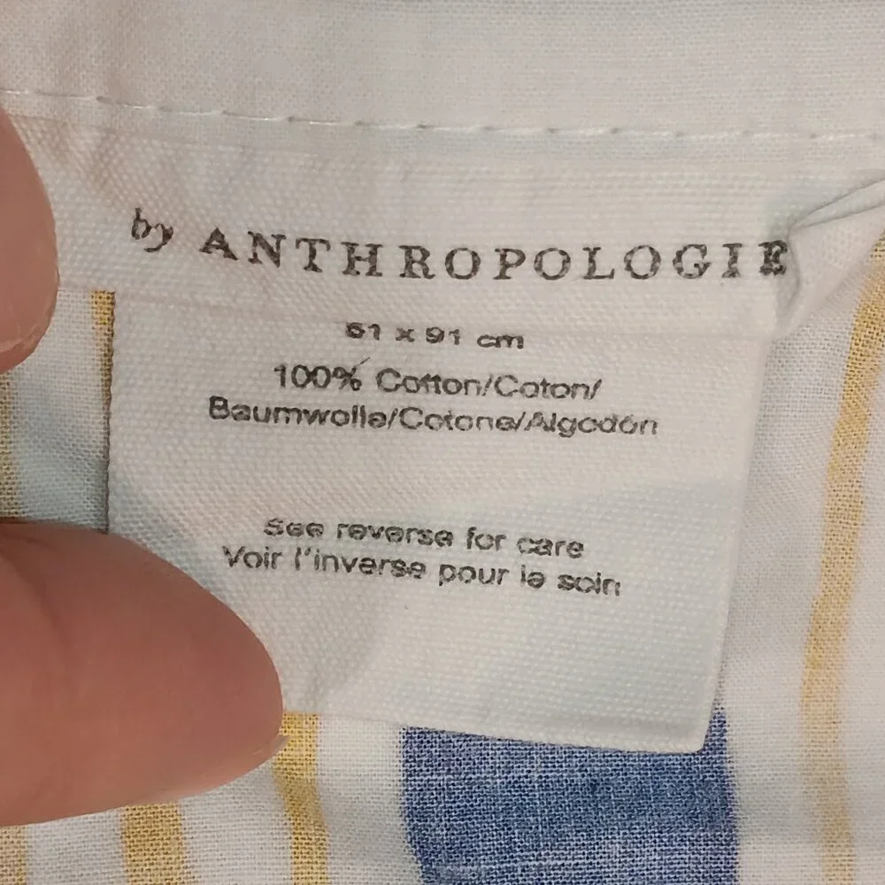 By Anthropologie 'Jeweled Garden' overlap closure king size pillowcase